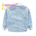 China wholesales boy plaid shirt kids' check shirt long sleeve cotton t shirt